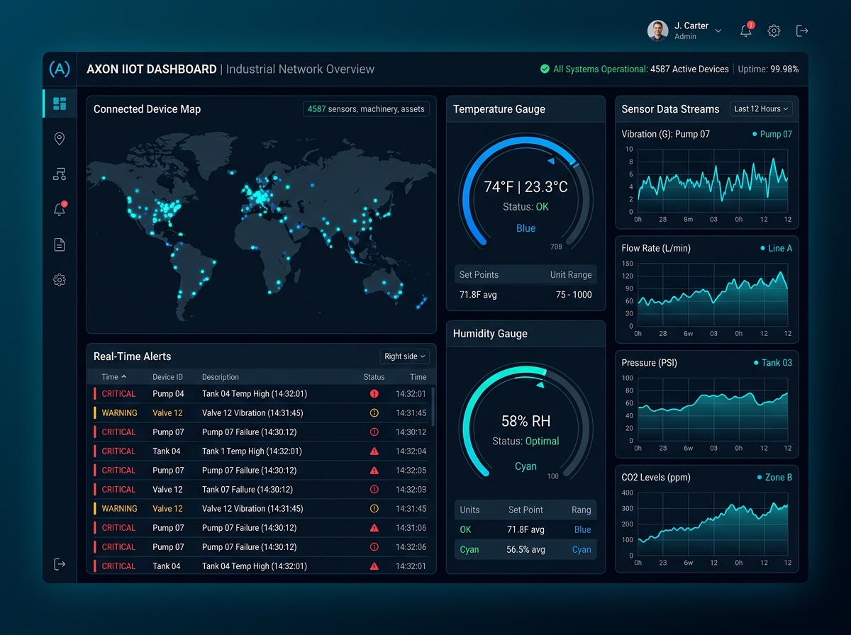 Axon IIoT Industrial Monitoring Dashboard